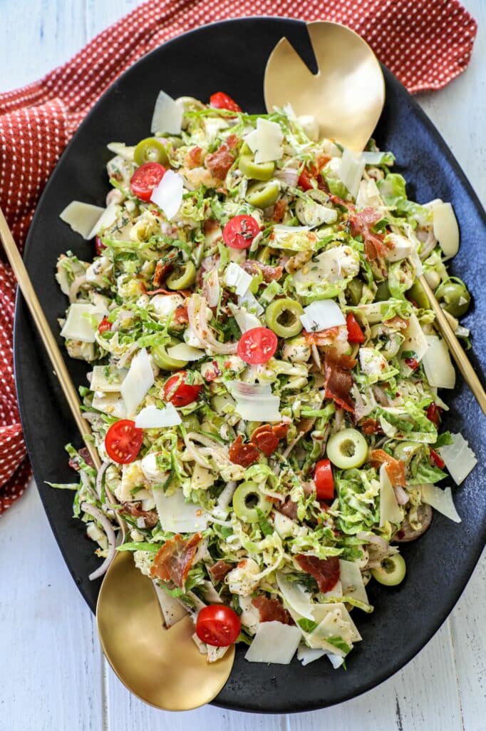 Italian Shaved Brussels Sprout Salad