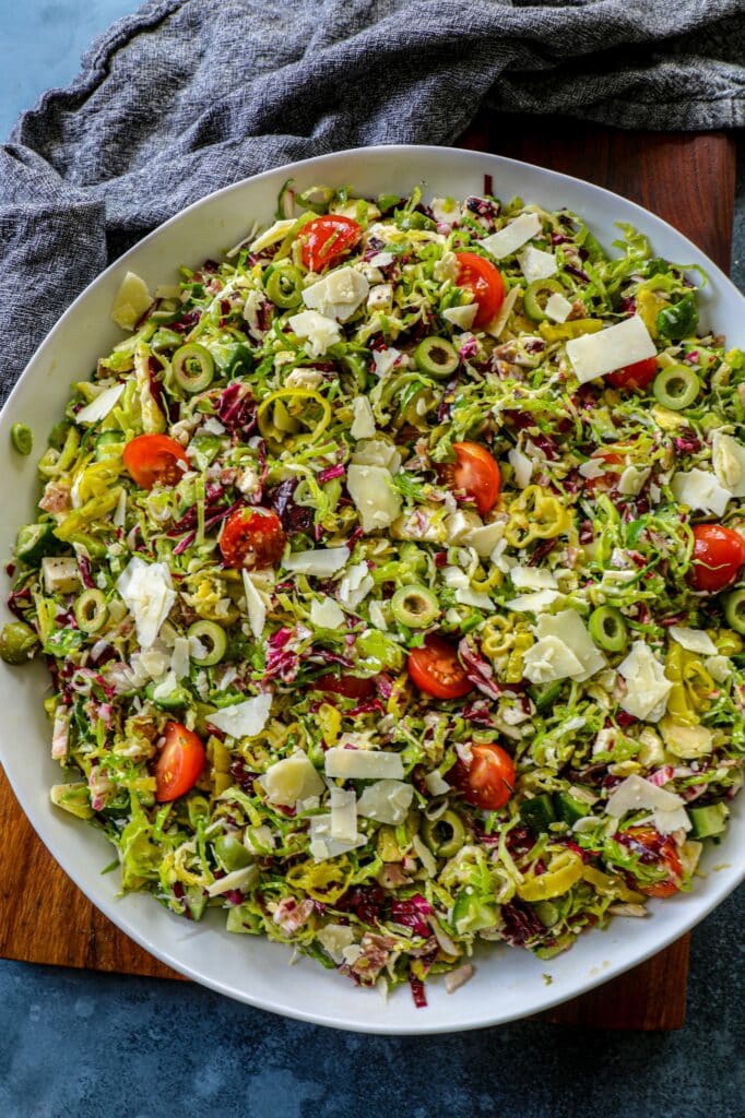 Italian Shredded Brussels Sprout Salad 