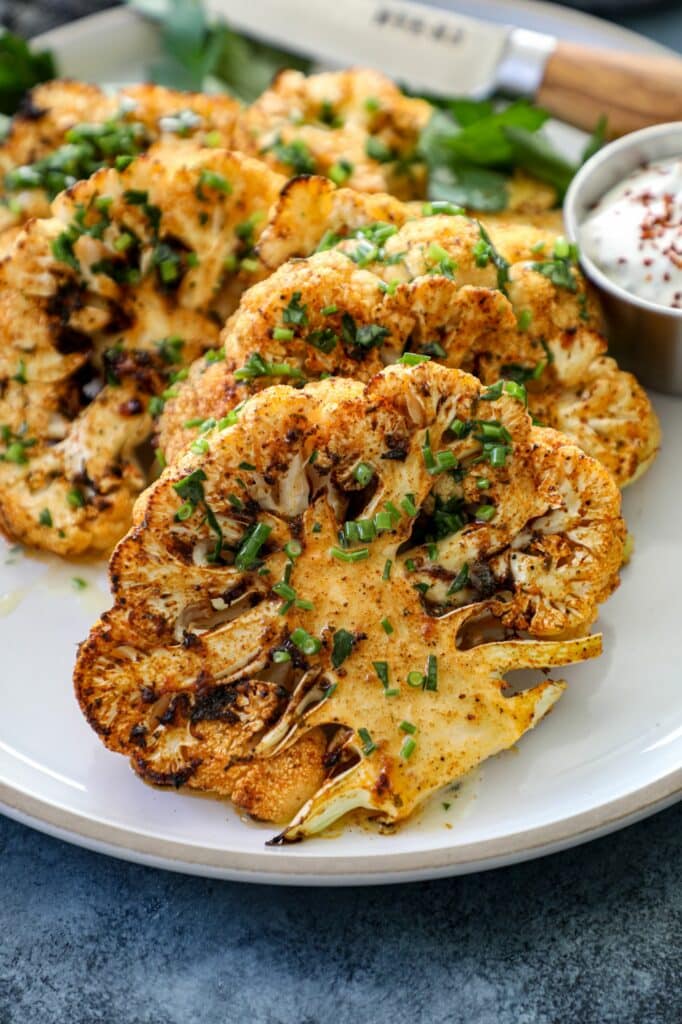 Air fryer cauliflower steaks