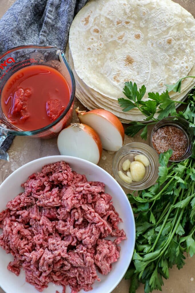 Armenian Lahmajoun Recipe ingredients 