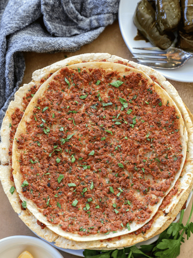 Homemade Armenian Lahmajoun