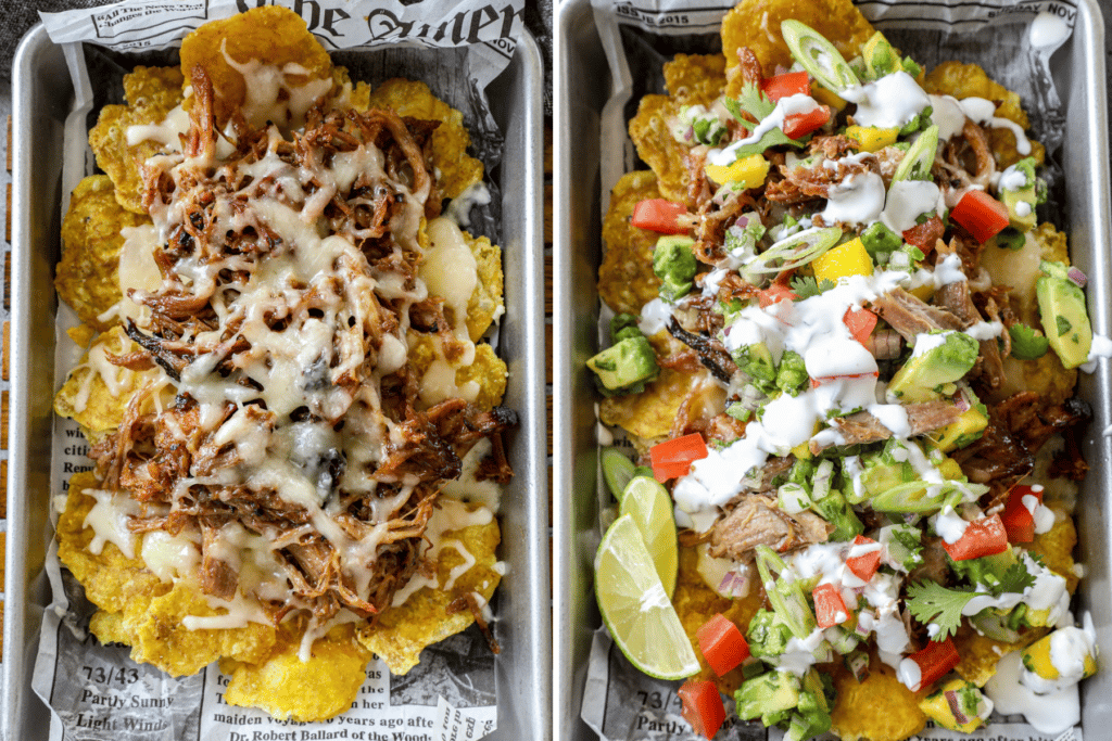 Smoked Pulled Pork Nachos Recipe layer 3 salsa