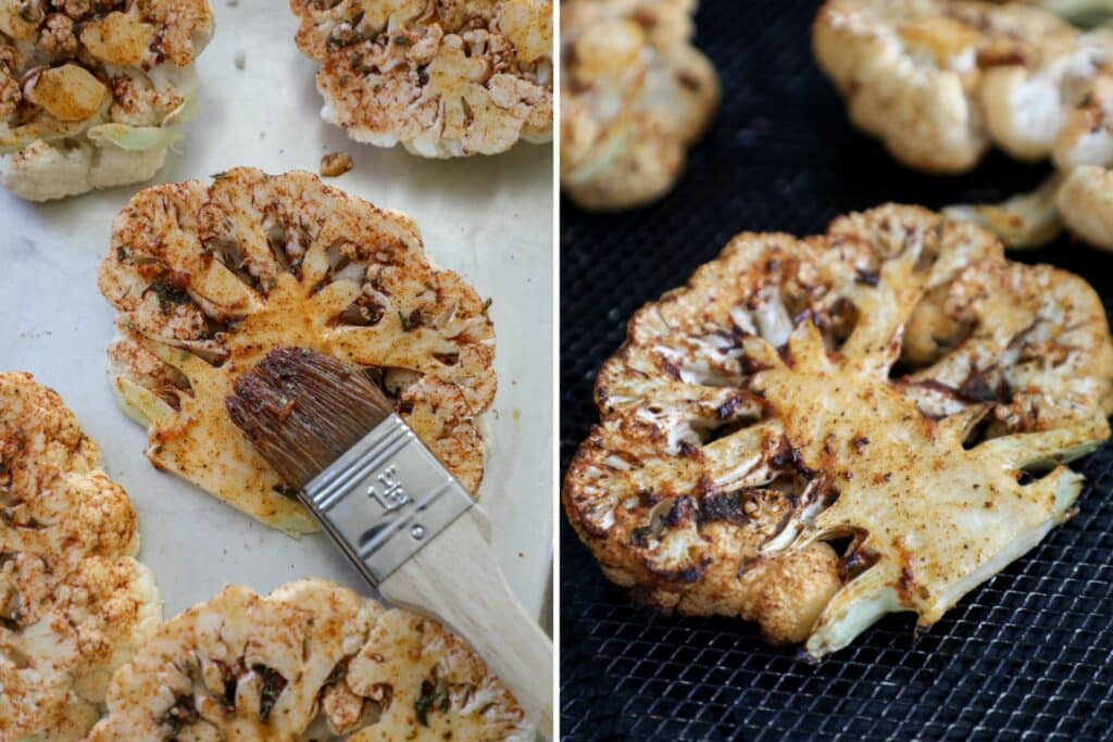 cooking cauliflower steaks in the air fryer