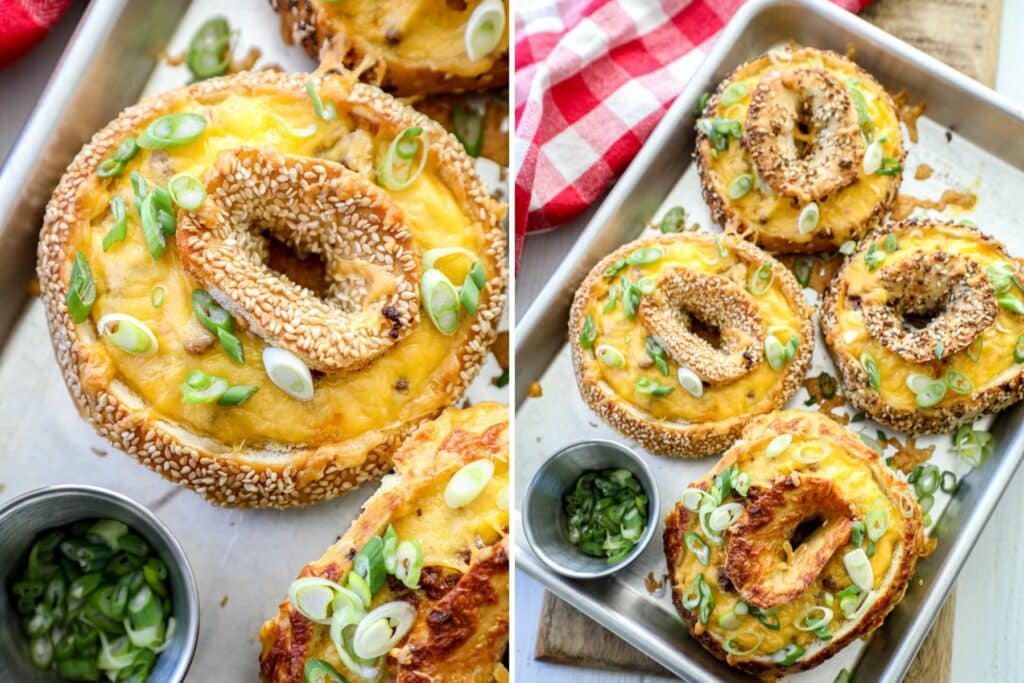 Smoked Chorizo and Egg Bagel Boats 