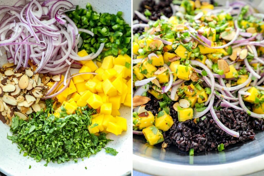 How to make Black Rice And Mango Salad Recipe ingredients