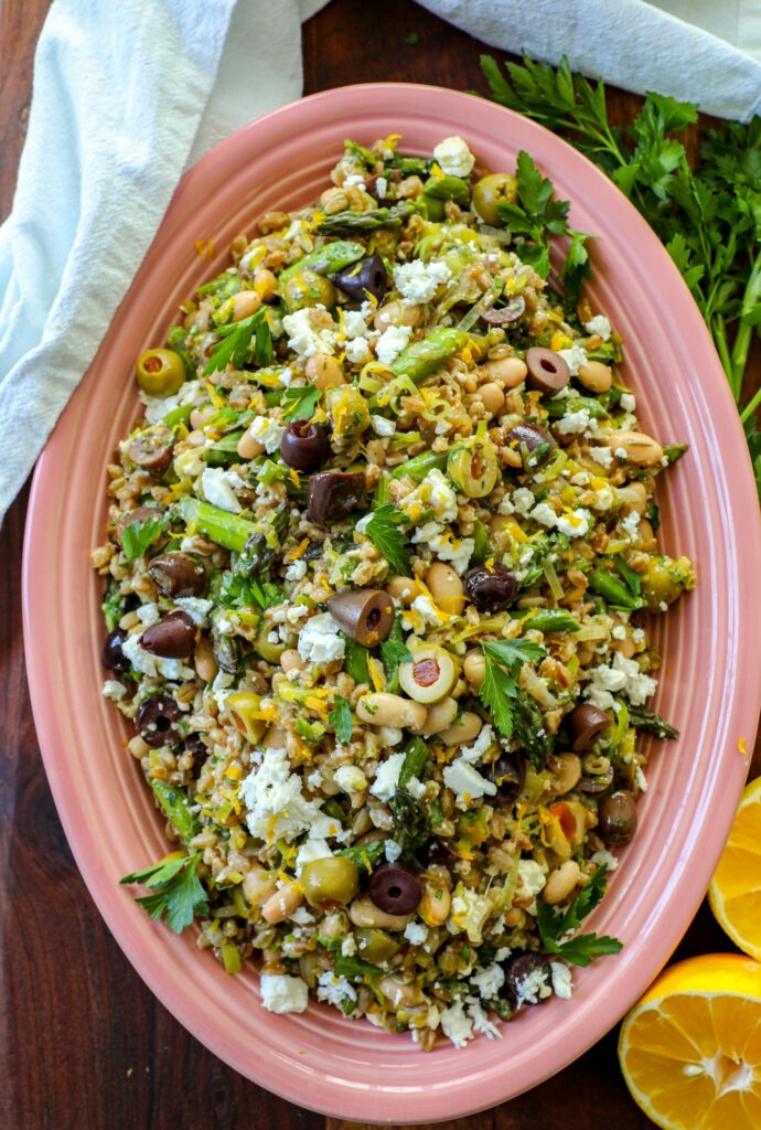 Toasted Faro and Leek Salad