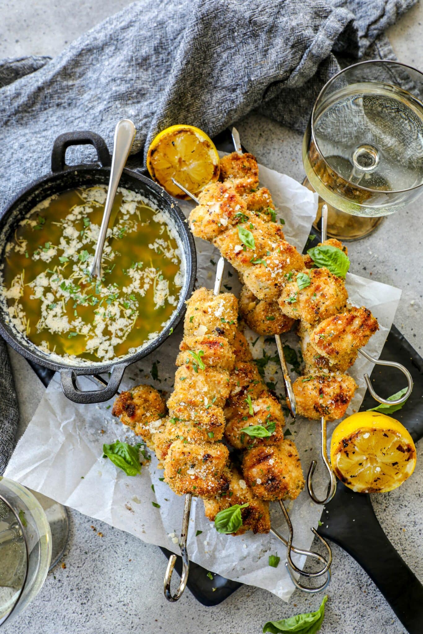 Chicken Spiedini - Grilled Chicken Skewers - Inside The Rustic Kitchen