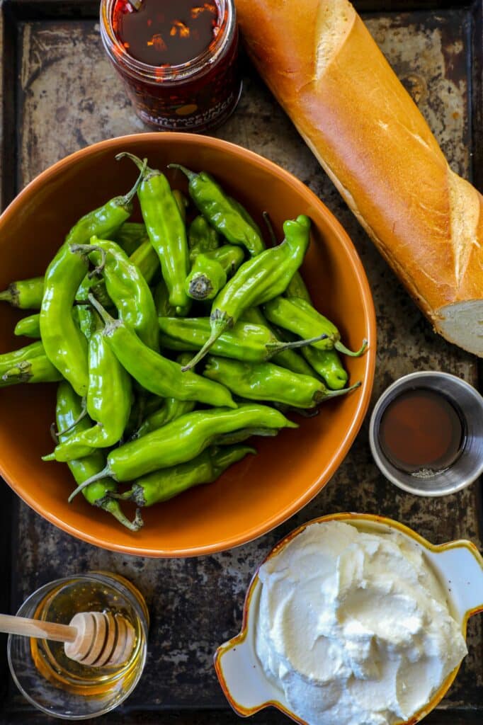 Grilled shishito pepper ingredients 