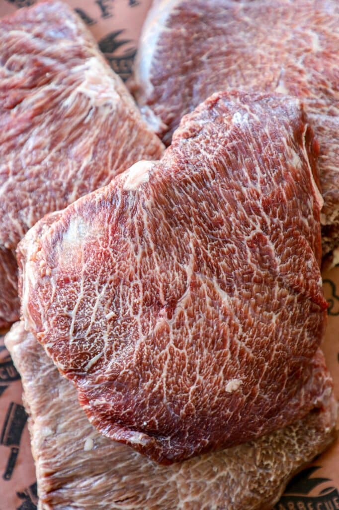 Raw beef cheek meat 