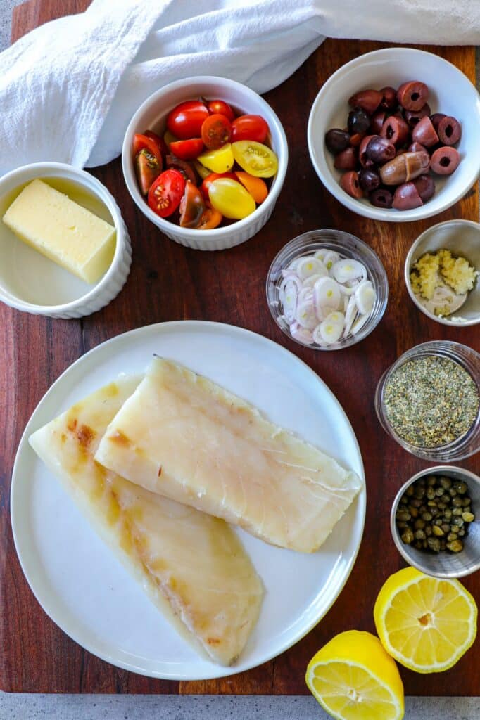 Mediterranean Cod Recipe ingredients 