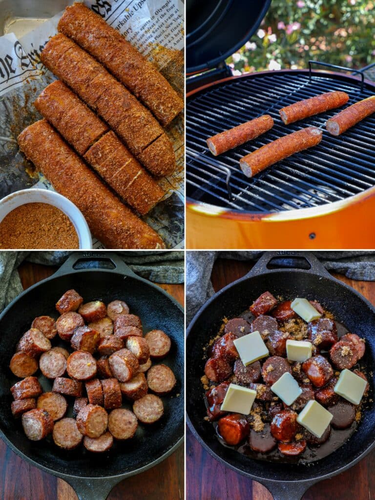 How to make smoked sausage burnt ends in step by step photos. 
