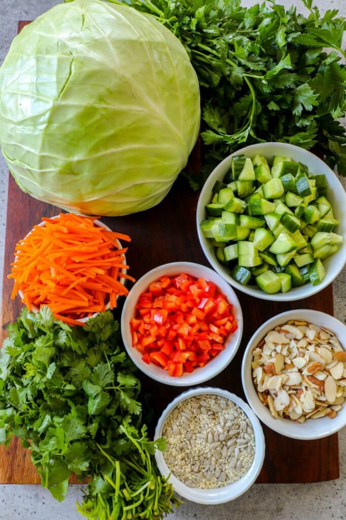 Cabbage Chopped Salad Recipe ingredients 