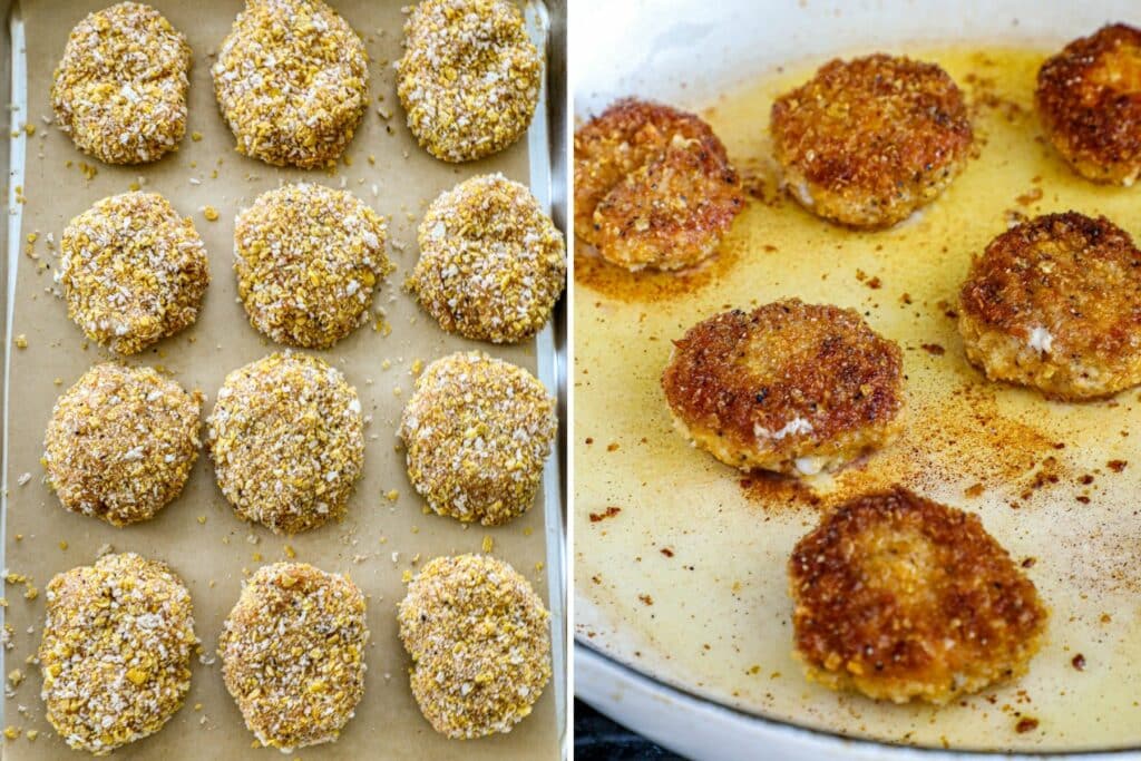 Cooking the buffalo chicken nuggets