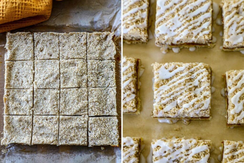 The topping and icing for Pumpkin Butter Bars Recipe