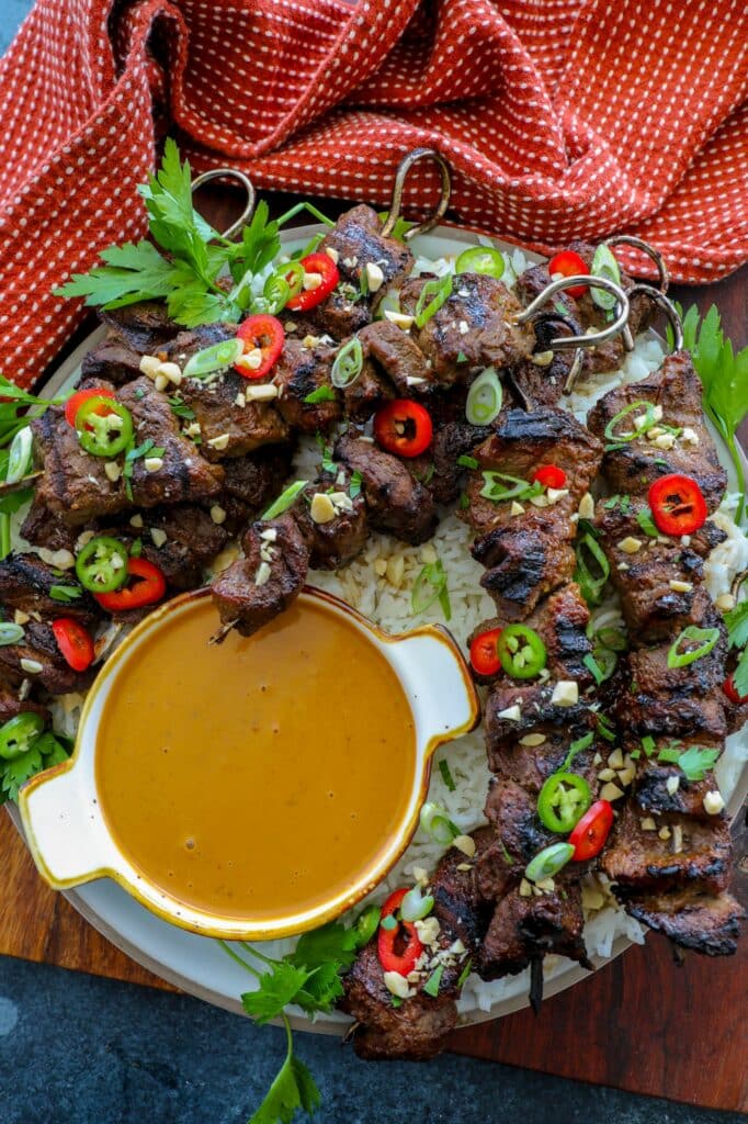 Grilled Beef Satay Skewers