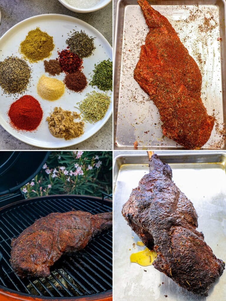 Steps for smoking leg of lamb for pulling