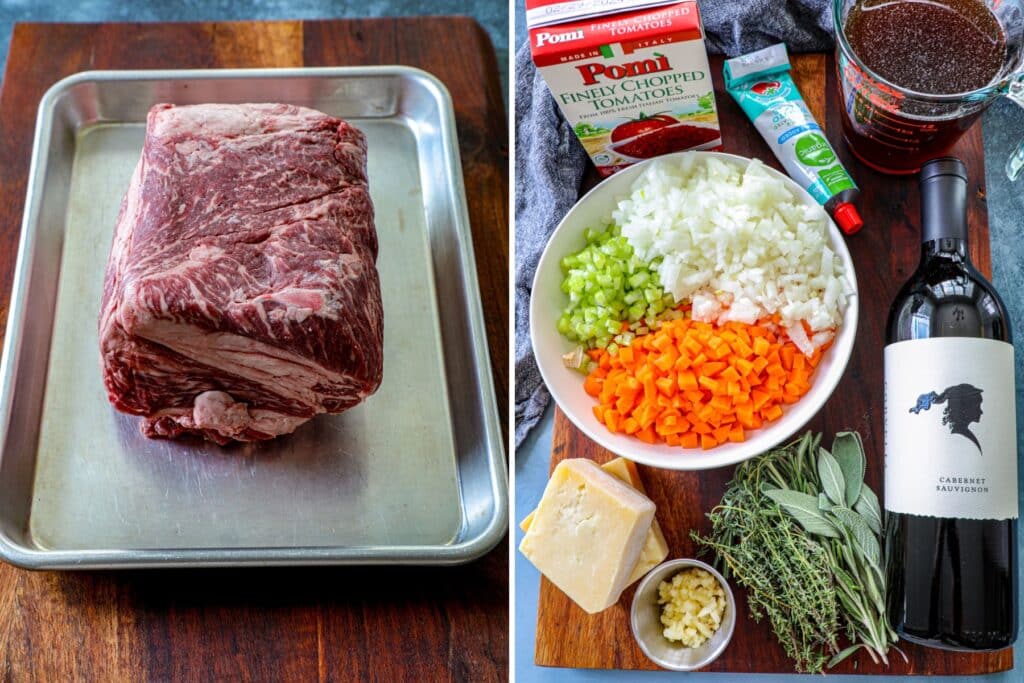 Chuck Roast Ragu Recipe ingredients