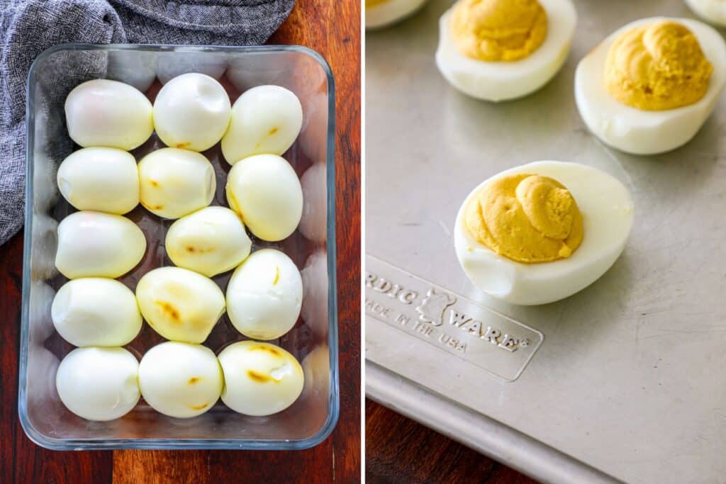 Smoked hard boiled eggs