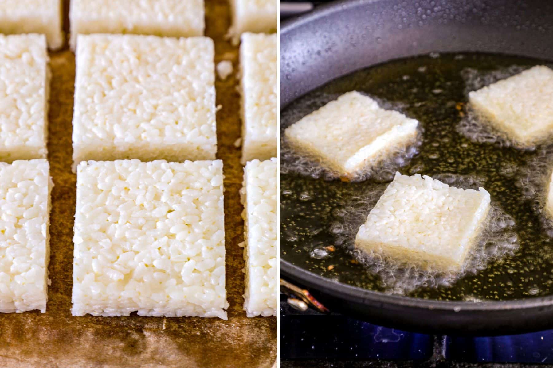 Suchi Rice Square Hibachi New York Strip Steak with Fried Rice Squares - Bonappeteach