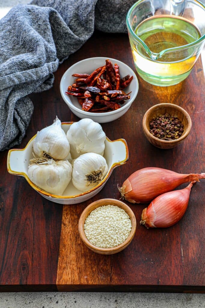 Garlic Chili Oil Recipe ingredients