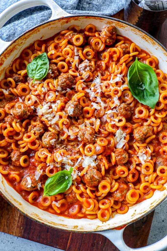 Homemade Spaghettios With Meatballs