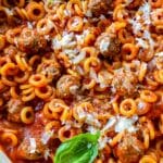 Homemade Spaghettios With Meatballs