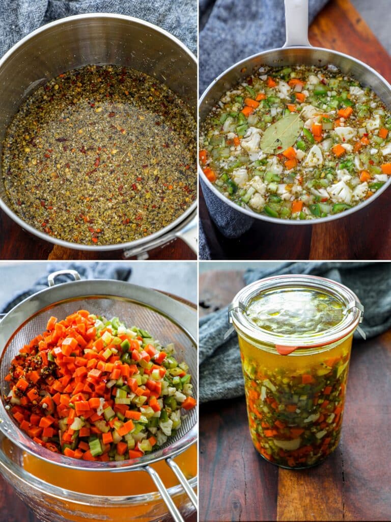 Steps for making Chicago Style Giardiniera Recipe