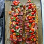 Cheesy Garlic Bread With Steak Bruschetta