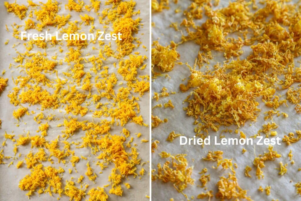 Fresh and dried Lemon Zest