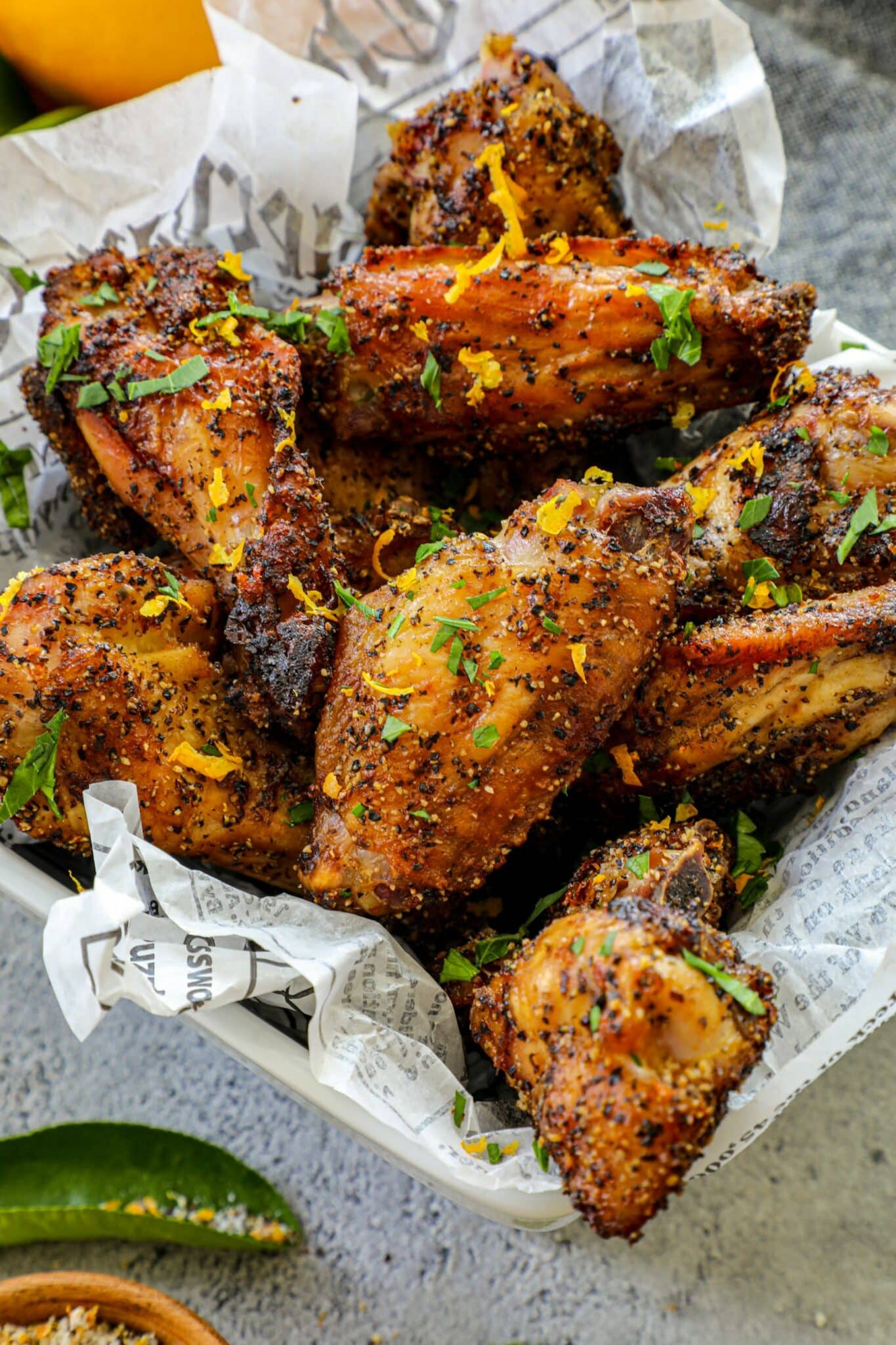 Air Fryer Lemon Pepper Wings (Dry Rub) - Finding Zest