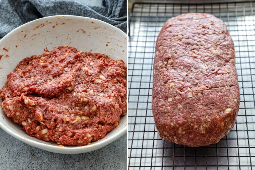 Prepping and freezing the meatloaf before smoking