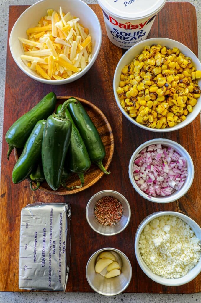 Mexican Street Corn Jalapeno Poppers ingredients 