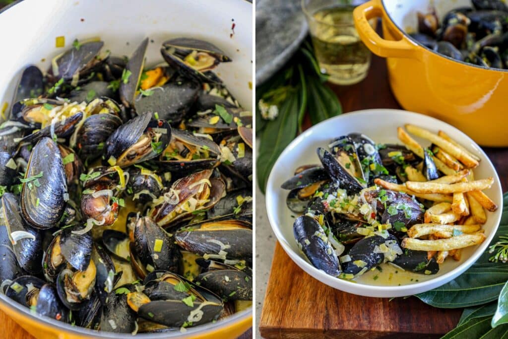 Mussels In White Wine Cream Sauce