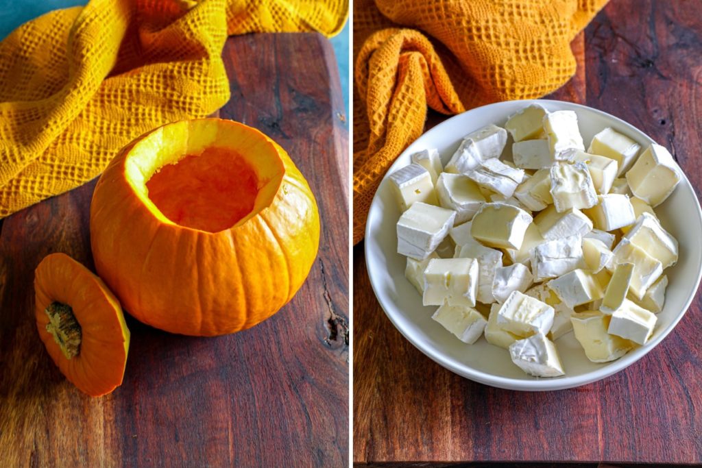 Preparation for Pumpkin Baked Brie