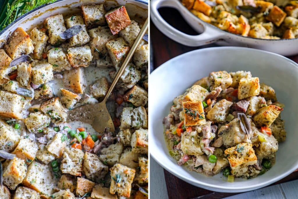 Turkey Pot Pie With Stuffing Crust
