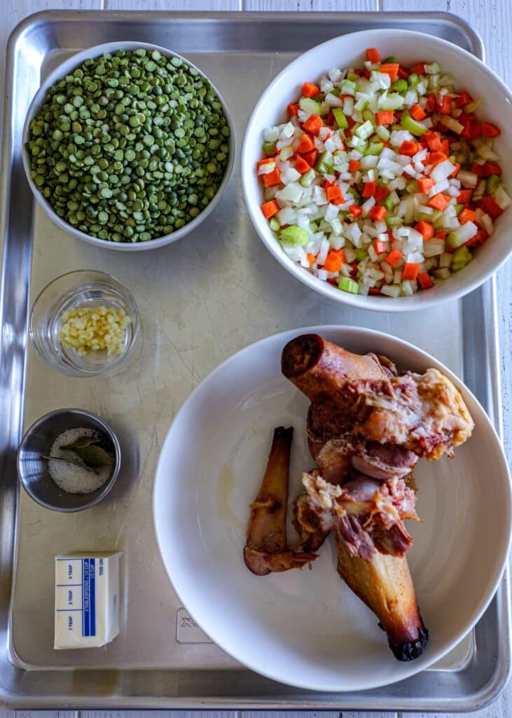 Dutch Oven Split Pea Soup ingredients 