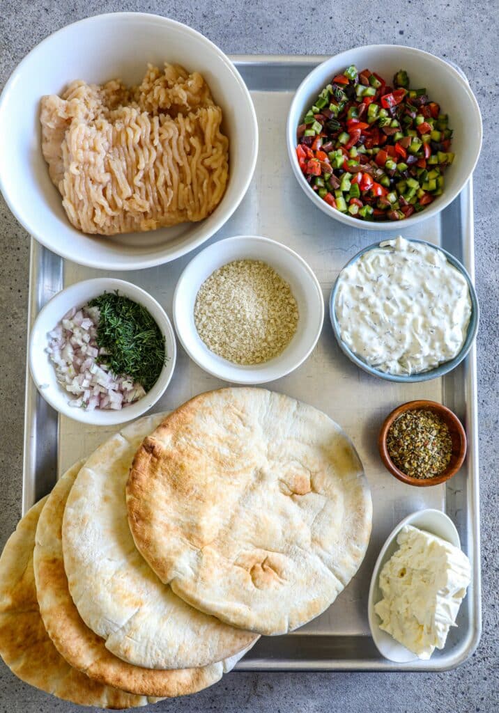 Greek Chicken burger ingredients 