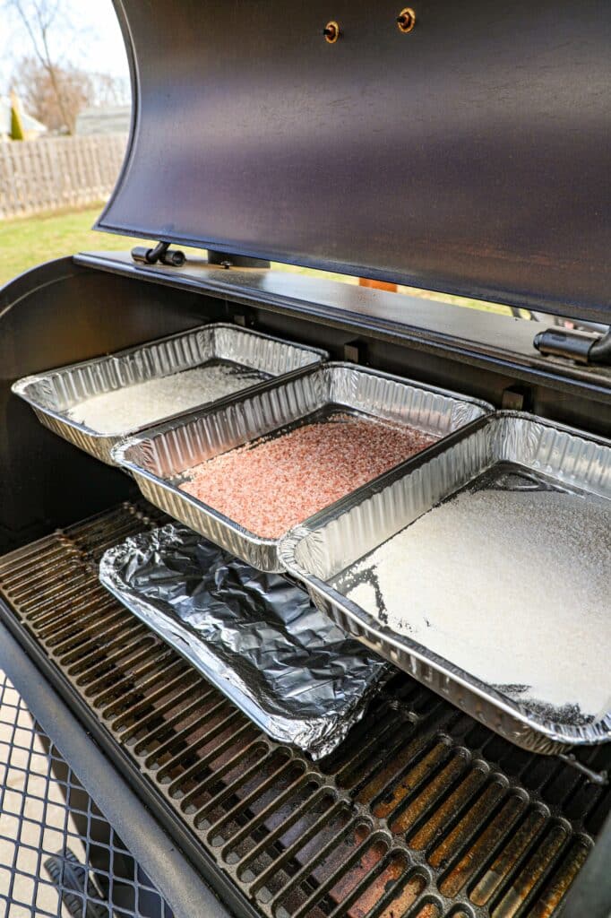 Smoking salts on the smoker 