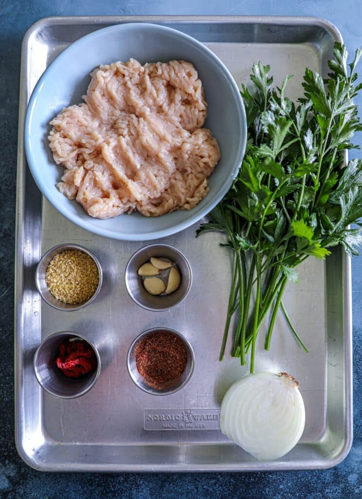 Chicken Kofta Kebab Recipe ingredients 