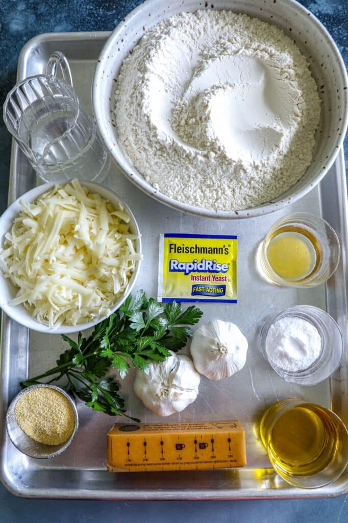 Garlic Bread Focaccia Recipe ingredients 