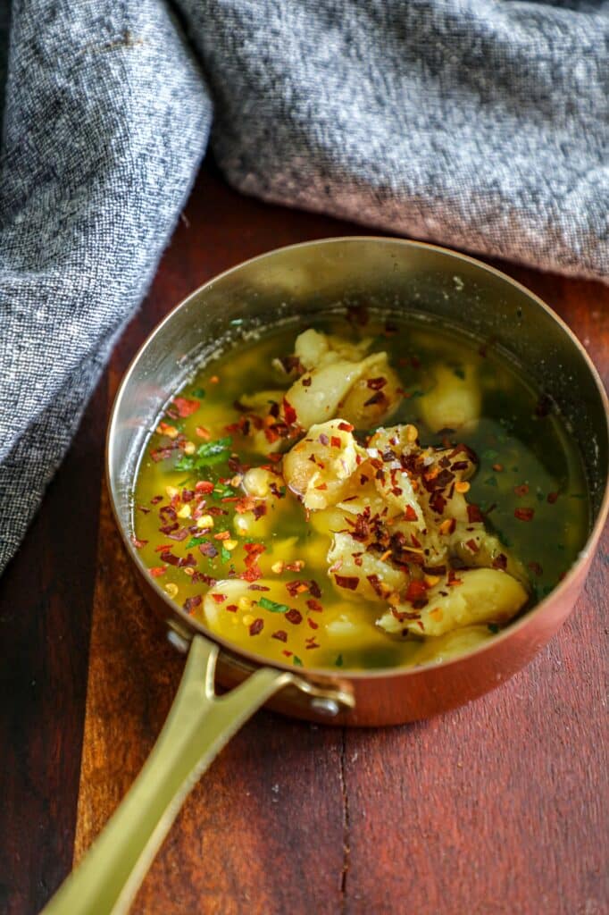making garlic butter 