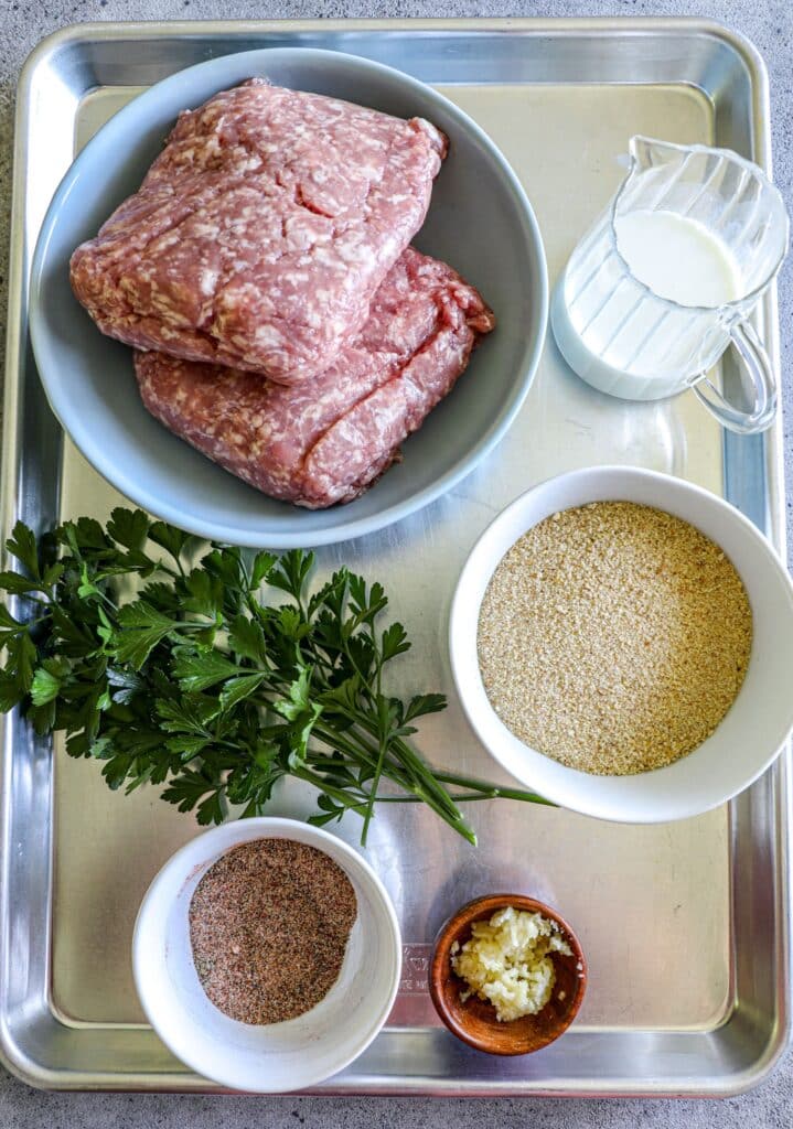 Pork Meatballs Recipe ingredients 