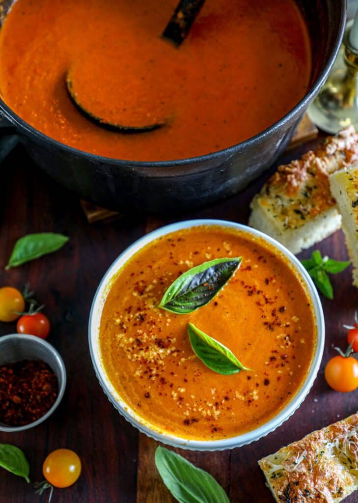 Roasted Red Pepper Tomato Soup 