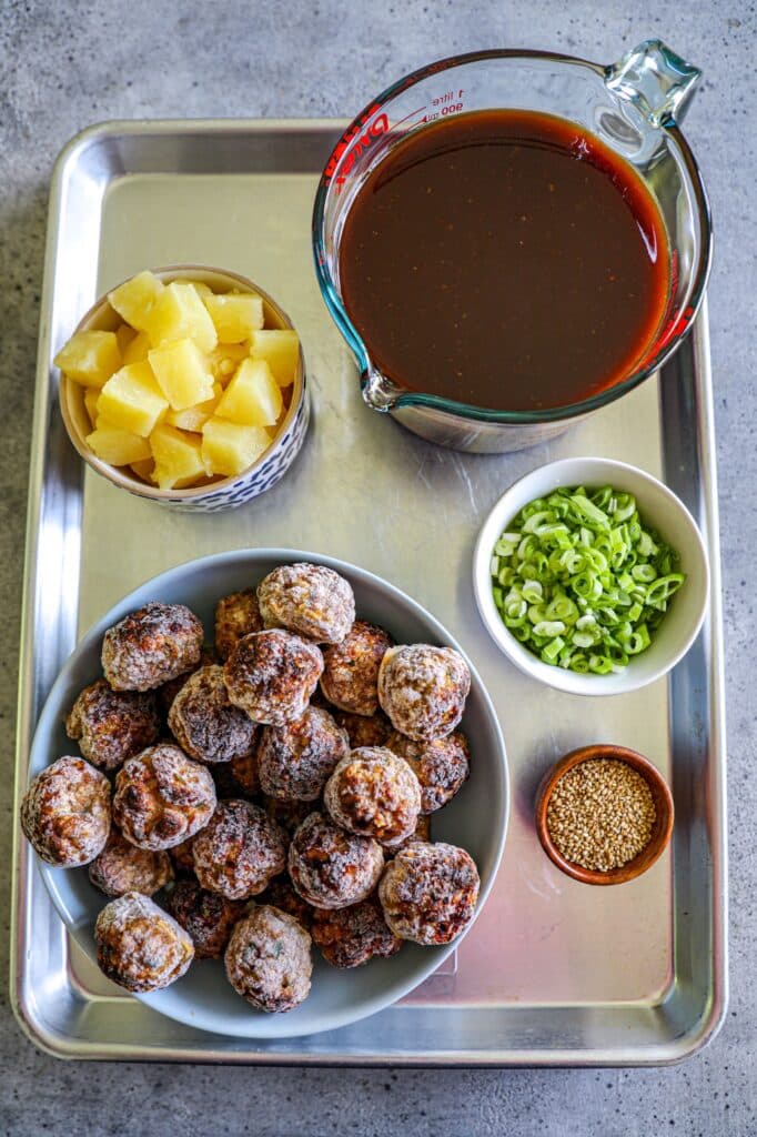 Pineapple Teriyaki Meatball ingredients 