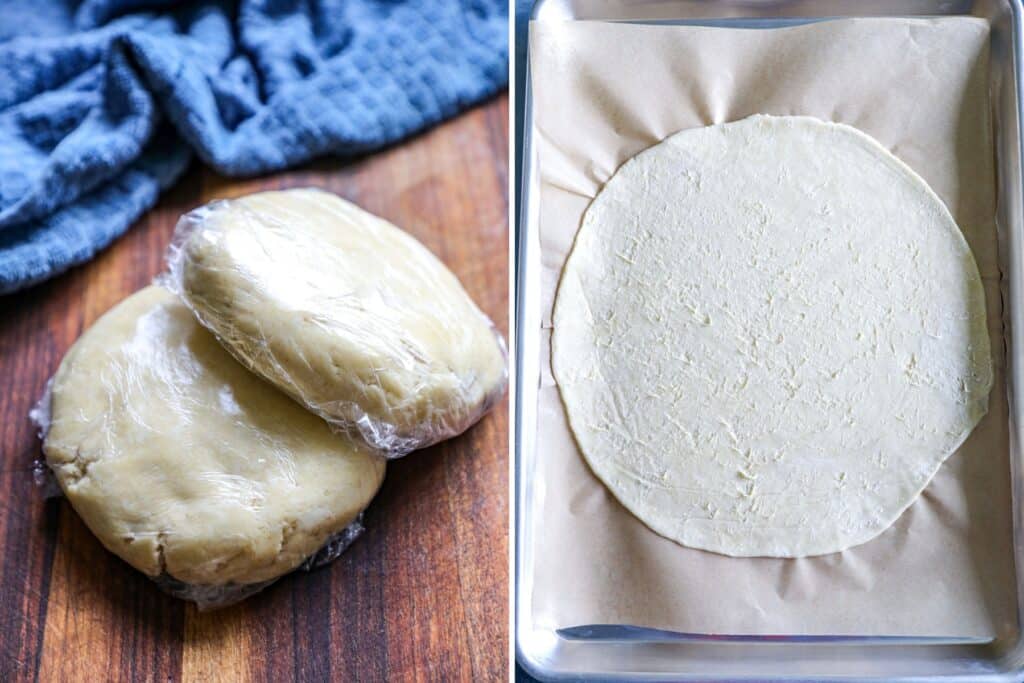 Cold Pie dough then rolled out