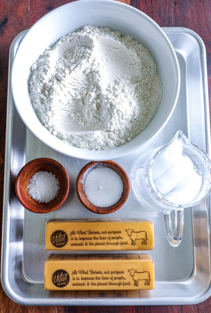 Food Processor Pie Crust Recipe ingredients 