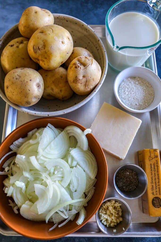 French Onion Baked Potatoes ingredients 