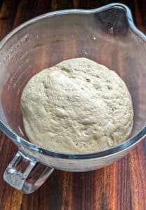 the dough after rising